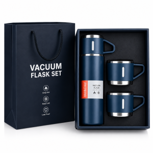 Vacuum Flask Set with 2 Cups – ভ্যাকুয়াম ফ্লাস্ক ও কাপ সেট